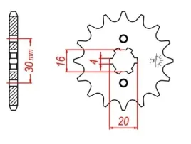 zebatka-przod-przednia-14-jt-yamaha-xt-ybr-ttr-125