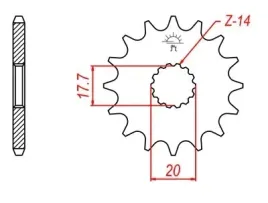 zebatka-przod-przednia-gpr-dt-tdr-xvs-tzr-125-16z