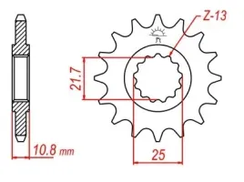 zebatka-przod-przednia-jt-r6-yzf-600-tdm-850-trx