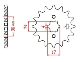zebatka-przod-przednia-jt-kawasaki-klx-125-klx150