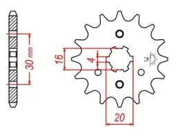 zebatka-przod-przednia-jt-eliminator-kmx-125-kdx
