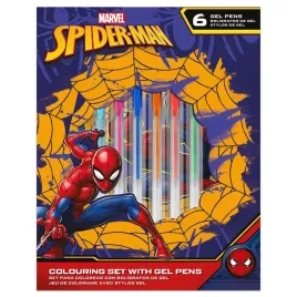 zestaw-kreatywny-marvel-spiderman-notatnik-i-dlugopisy-zelowe-w-zestawie
