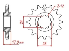 zebatka-przod-przednia-jt-cb-f3-cbr-cbf-hornet-600