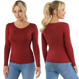 babell-manati-dlugi-rekaw-marsala-2xl-czerwony-bluzka-klasyczna