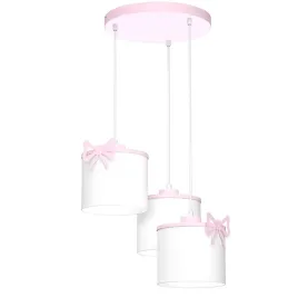 lampa-wiszaca-dla-dzieci-potrojna-rozowa-biala-wstazki-okragla-45cm-luminex
