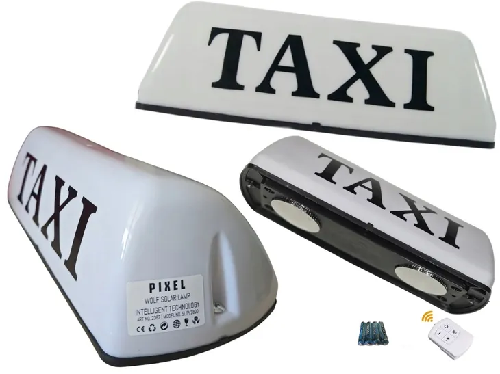 Bezprzewodowa Lampa Kogut Taxi PIXEL Magnes z pilotem
