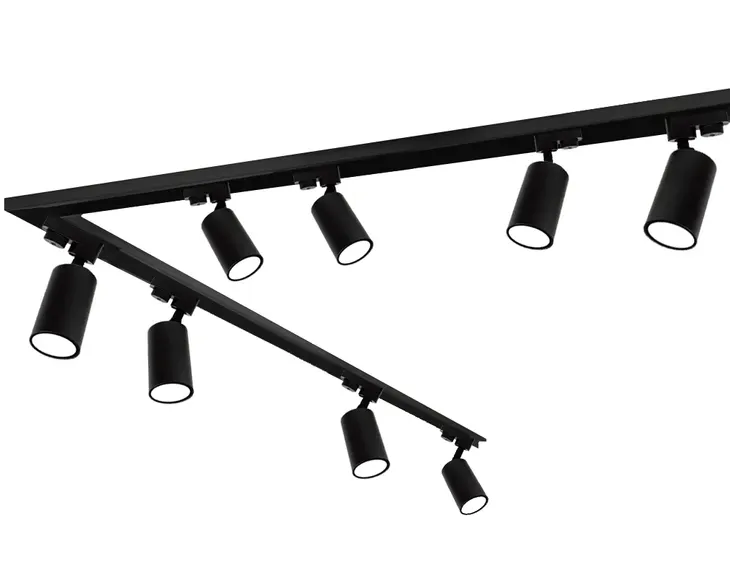 Zestaw Szynoprzewód Szyna 4m + 8x Lampa GU10 LED czarna