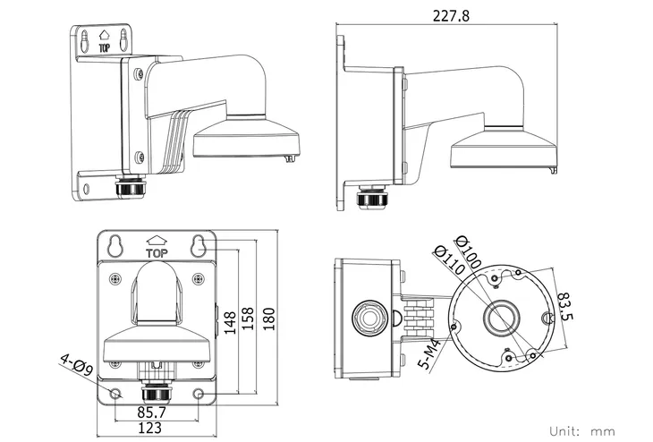 uchwyt-scienny-hikvision-ds-1272zj-110b-model-ds-1272zj-110b