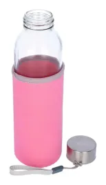 butelka-bidon-na-wode-szklana-500ml-w-neoprenowym-rozowym-etui