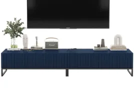 szafka-rtv-uniwersalna-glamour-stolik-ryflowane-fronty-granatowy-mat-220-cm