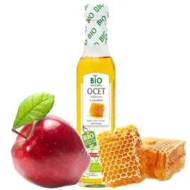 Zdjęcie produktu Ocet Jabłkowy z Miodem Niepasteryzowany Ekologiczny BIO 250ml / BIONaturo