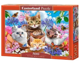 puzzle-500-kittens-with-flowers-castor