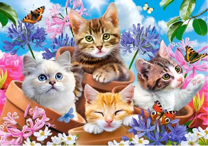 puzzle-500-kittens-with-flowers-castor-kod-producenta-5904438053513