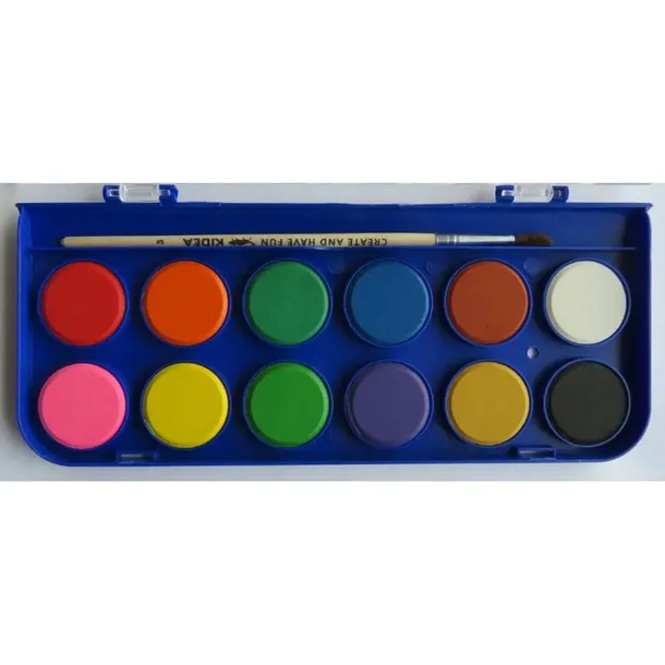 farby-akwarelowe-12-kolorow-kidea-stan-nowy-marka-kidea