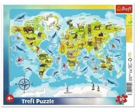 puzzle-ramkowe-25-mapa-swiata-ze-zwierzetami-trefl