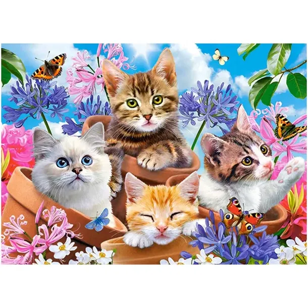 puzzle-120-kittens-with-flowers-castor-kolekcja-120