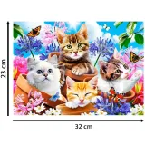 puzzle-120-kittens-with-flowers-castor-marka-castorland