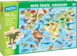 puzzle-70-elementow-mapa-swiata-dinozaury-stan-nowy