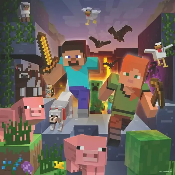 puzzle-dla-dzieci-3x49-minecraft-marka-ravensburger