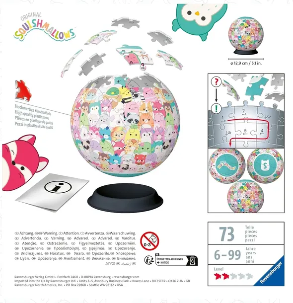 puzzle-3d-kula-squishmallows-kolekcja-3d