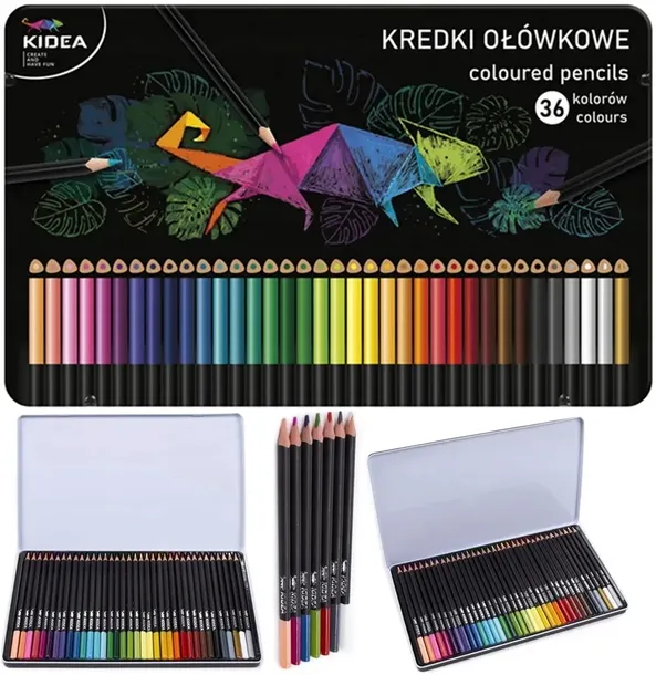 kredki-trojkatne-36-kolorow-kidea-stan-nowy-rodzaj-kredki-olowkowe