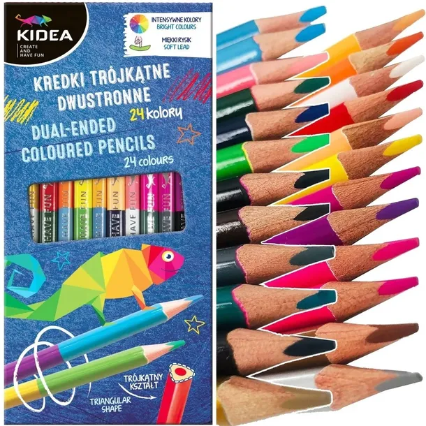kredki-trojkatne-dwustronne-24-kolory-kidea-stan-nowy-rodzaj-kredki-olowkowe