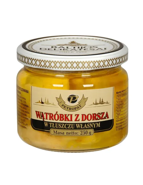 Wątróbki z dorsza w sosie własnym 250g Petropat