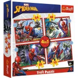 puzzle-4w1-bohaterski-spider-man-trefl-stan-nowy