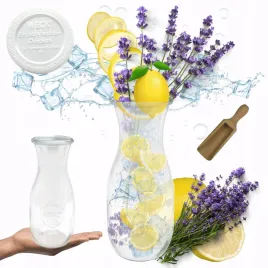 karafka-1062ml-weck-1l-plastikowe-wieko-miarka-1szt-do-wody-wina-soku