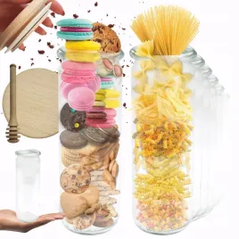 sloiki-weck-600ml-herbata-cylinder-zaroodporne-drewniane-wieka-6szt-czerpak