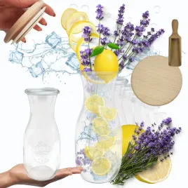 karafki-1062ml-weck-1l-wieka-drewno-6szt-miarka-do-wody-wina-soku