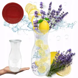 karafka-1062ml-weck-1l-silikonowe-wieko-1szt-do-wody-wina-soku
