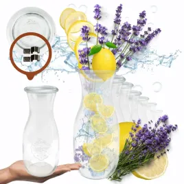 karafki-1062ml-weck-1l-zapinki-wieko-gumka-12szt-do-wody-wina-soku