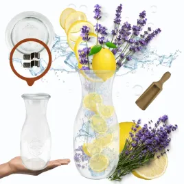 karafka-1062ml-weck-1l-miarka-zapinki-wieko-gumka-1szt-do-wody-wina-soku