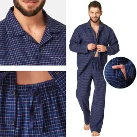 key-pizama-meska-dlugi-rekaw-flanelowa-rozpinana-mns-granatowy-roz-3xl