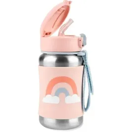 skip-hop-bidon-stalowy-ze-slomka-rurka-dla-dziecka-tecza-350-ml