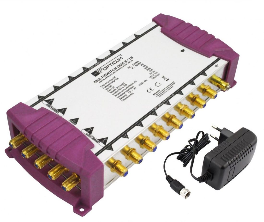 Multiswitch OMS 5/16 DVBS / S2 z DVBT HD opticum ERLI.pl