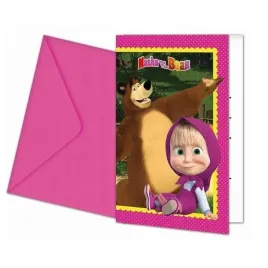 zaproszenia-urodzinowe-masza-i-niedzwiedz-6-sztuk