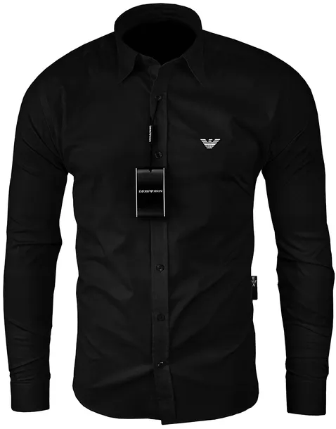 KOSZULA EMPORIO ARMANI CZARNA MĘSKA SLIM FIT
