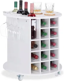 regal-na-wino-butelki-obrotowy-na-kolkach-bialy