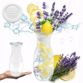 karafka-1062ml-weck-1l-plastikowe-wieko-1szt-do-wody-wina-soku