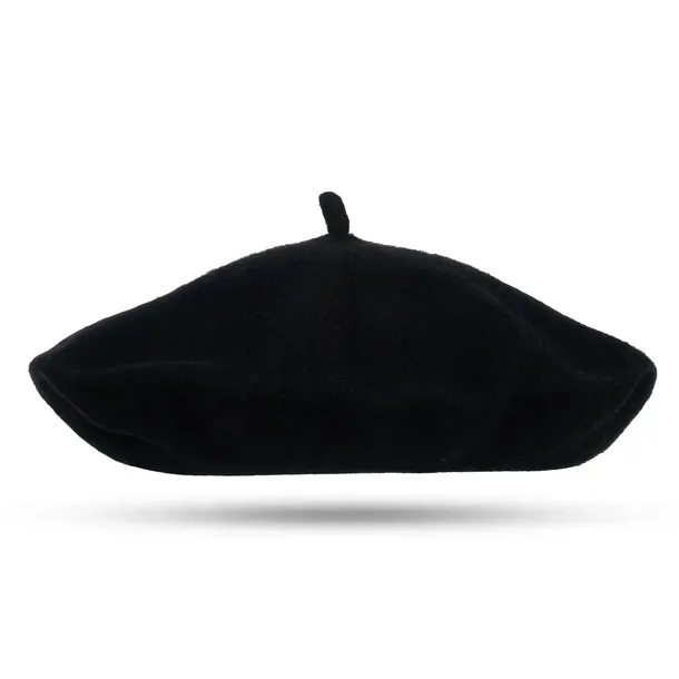 Beret Damski Francuski Wełniany z Antenką Stylowy Gładki Klasyczny KOLORY