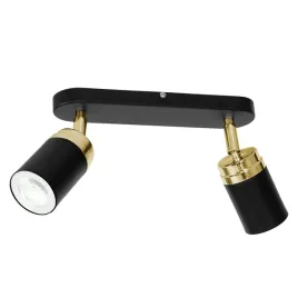 reflektor-sufitowy-podwojny-czarny-mat-zloty-2-pkt-listwa-26-cm-luminex