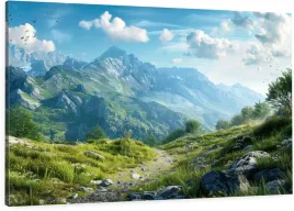 nowoczesny-obraz-na-plotnie-do-salonu-szlak-w-gorach-widok-gory-120x80