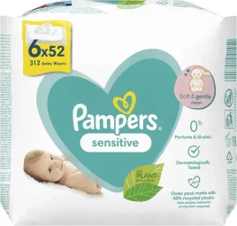 pampers-sensitive-chusteczki-nawilzane-dla-niemowlat-mokre-zestaw-312-sztuk