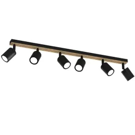 reflektor-sufitowy-punktowy-czarny-mat-drewniany-brazowy-6pkt-80-cm-luminex