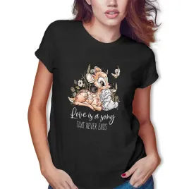 koszulka-damska-t-shirt-czarna-prezent-dla-fana-bambi-love-is-a-song-wz-xs