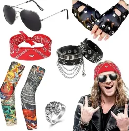 8x-akcesoria-rockman-stroj-przebranie-meskie-okulary-bandana-chusta-zestaw