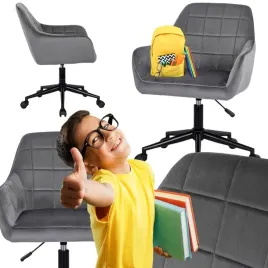 krzeslo-obrotowe-fotel-mlodziezowy-obrotowy-dla-dziecka-szary-welur-lucy