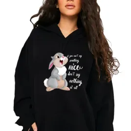 bluza-czarna-kaptur-damska-na-prezent-bambi-don-t-say-nothing-wzory-xl